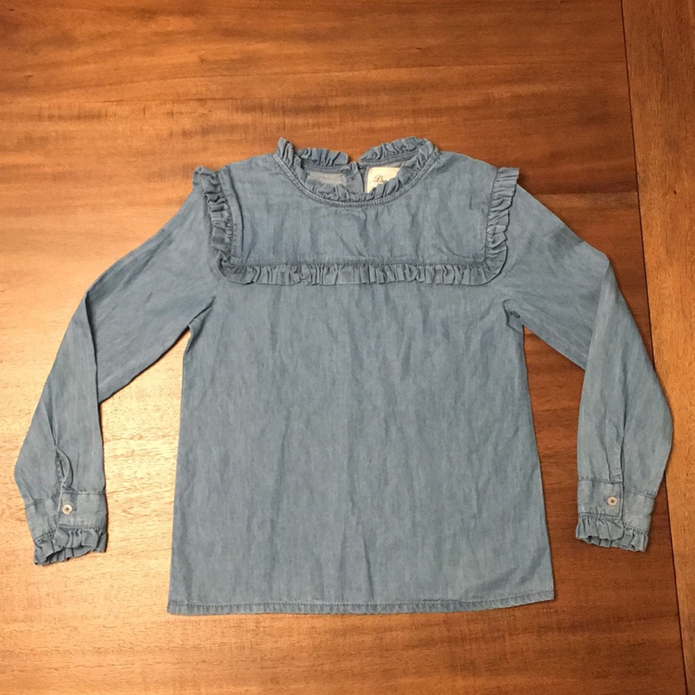 Denim and Co Denim Ruffle Top. Girls 11/12
